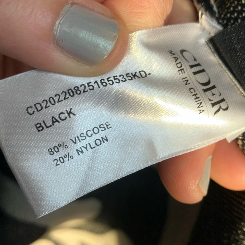 Cider Black and Cream abstract midi Dress XXL - Picture 3 of 4